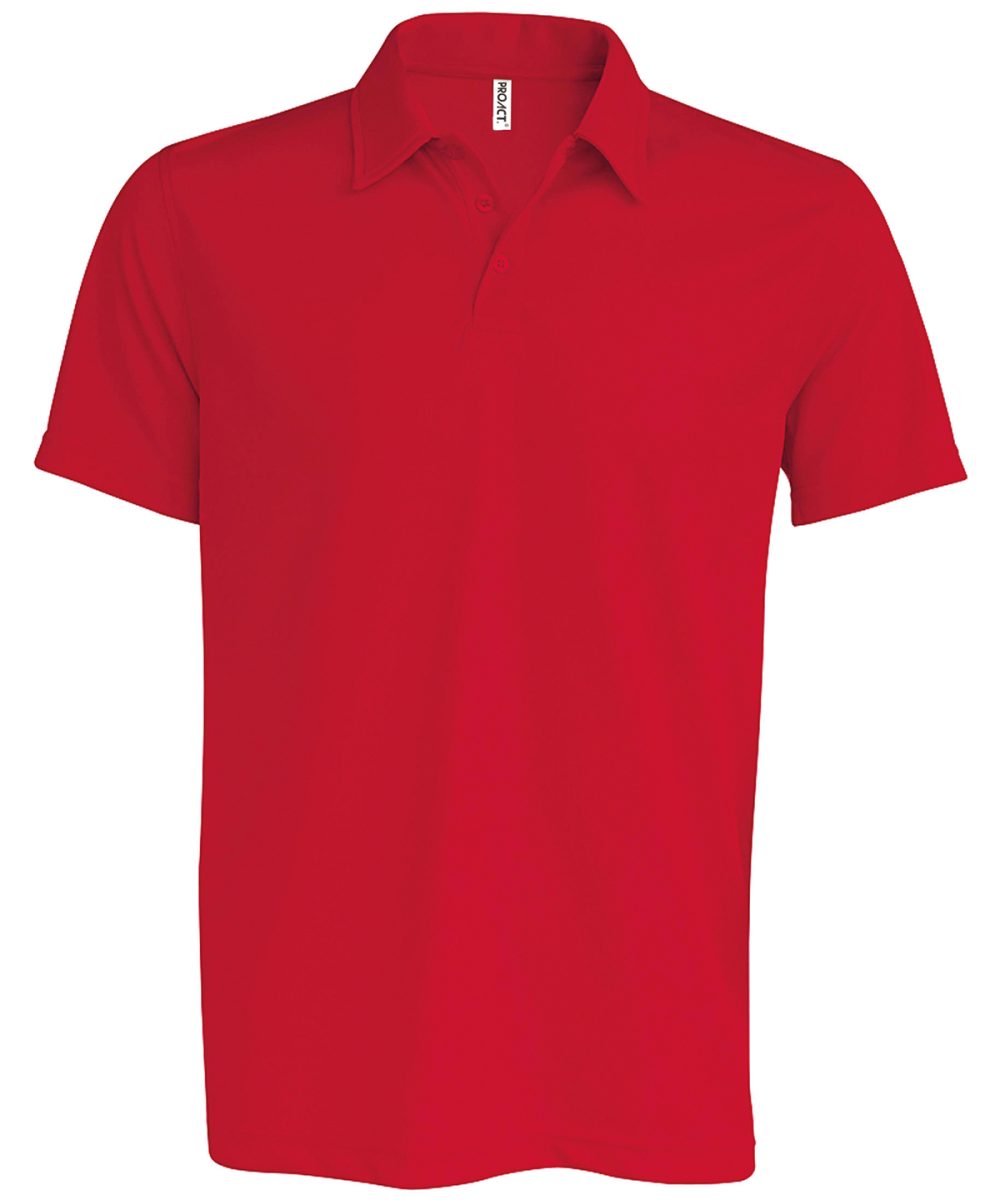 Red Men's short-sleeved polo shirt