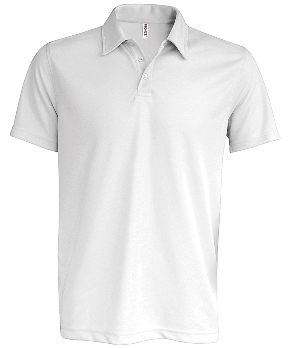 White Men's short-sleeved polo shirt