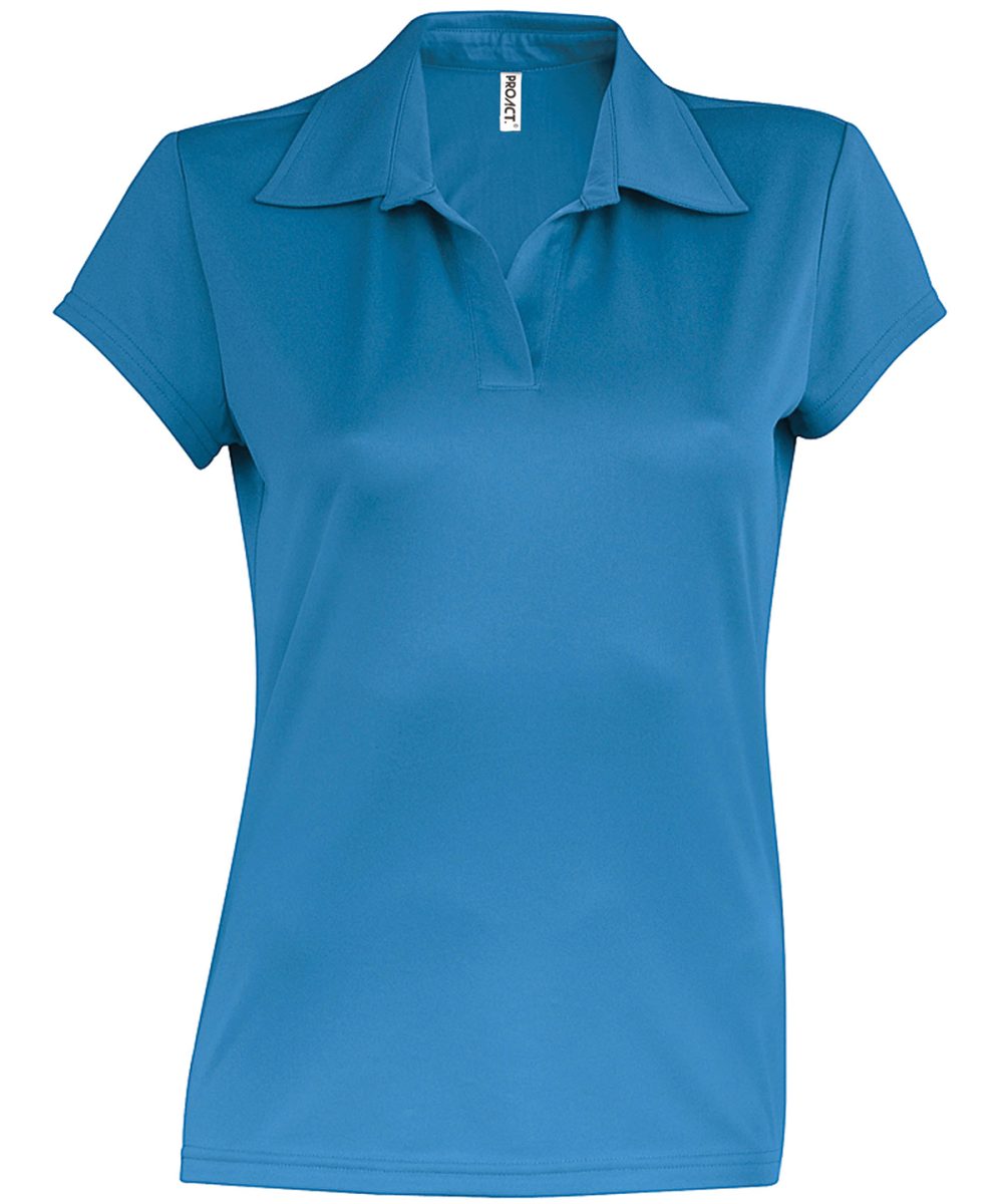 Aqua Blue Ladies' short-sleeved polo shirt