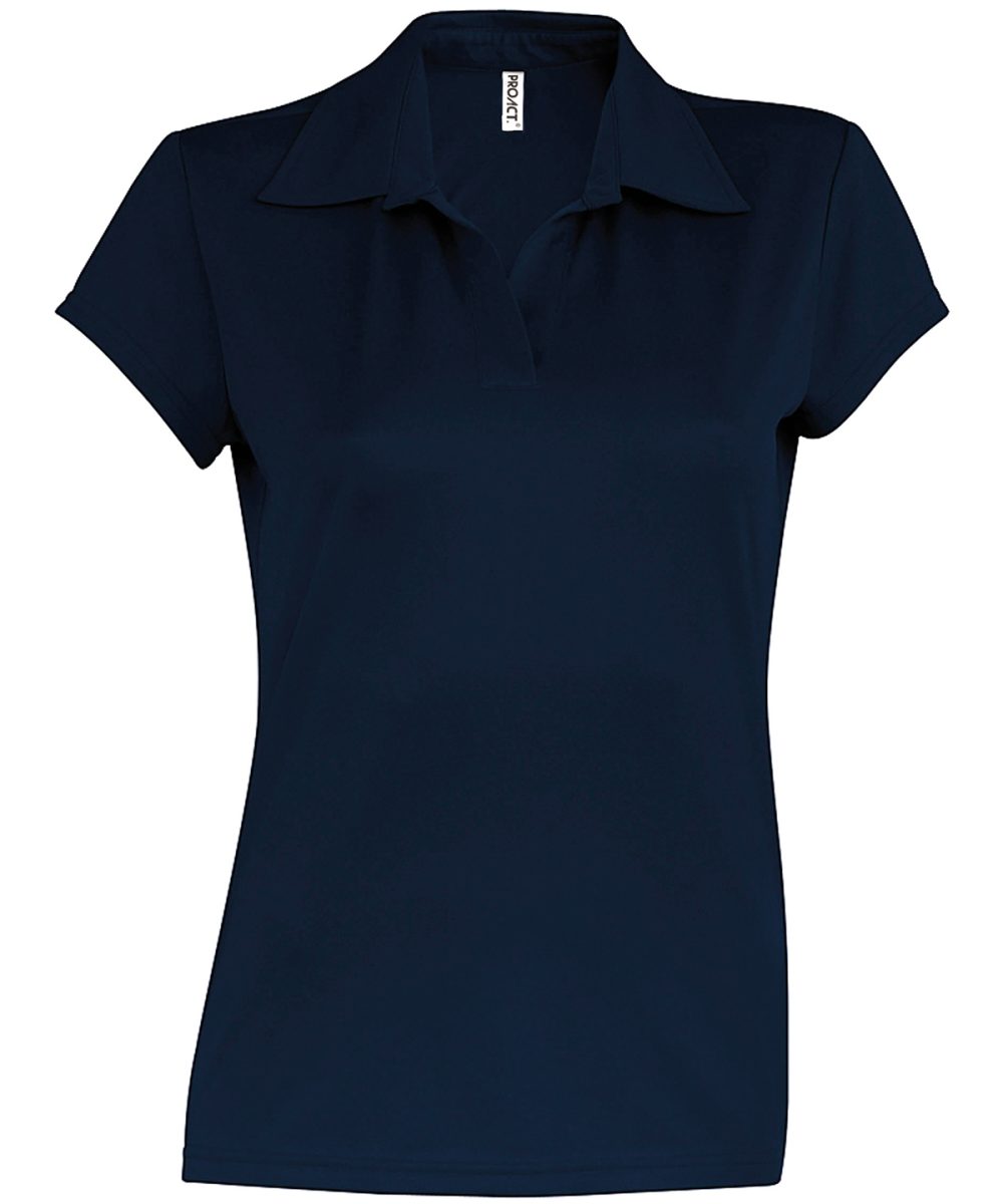 Navy Ladies' short-sleeved polo shirt