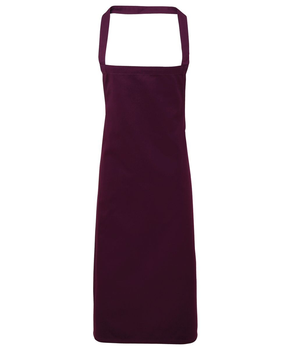 Aubergine 100% Organic Cotton Bib Apron