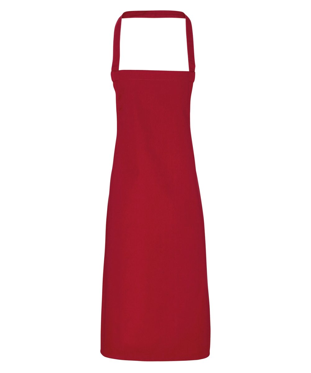 Burgundy 100% Organic Cotton Bib Apron