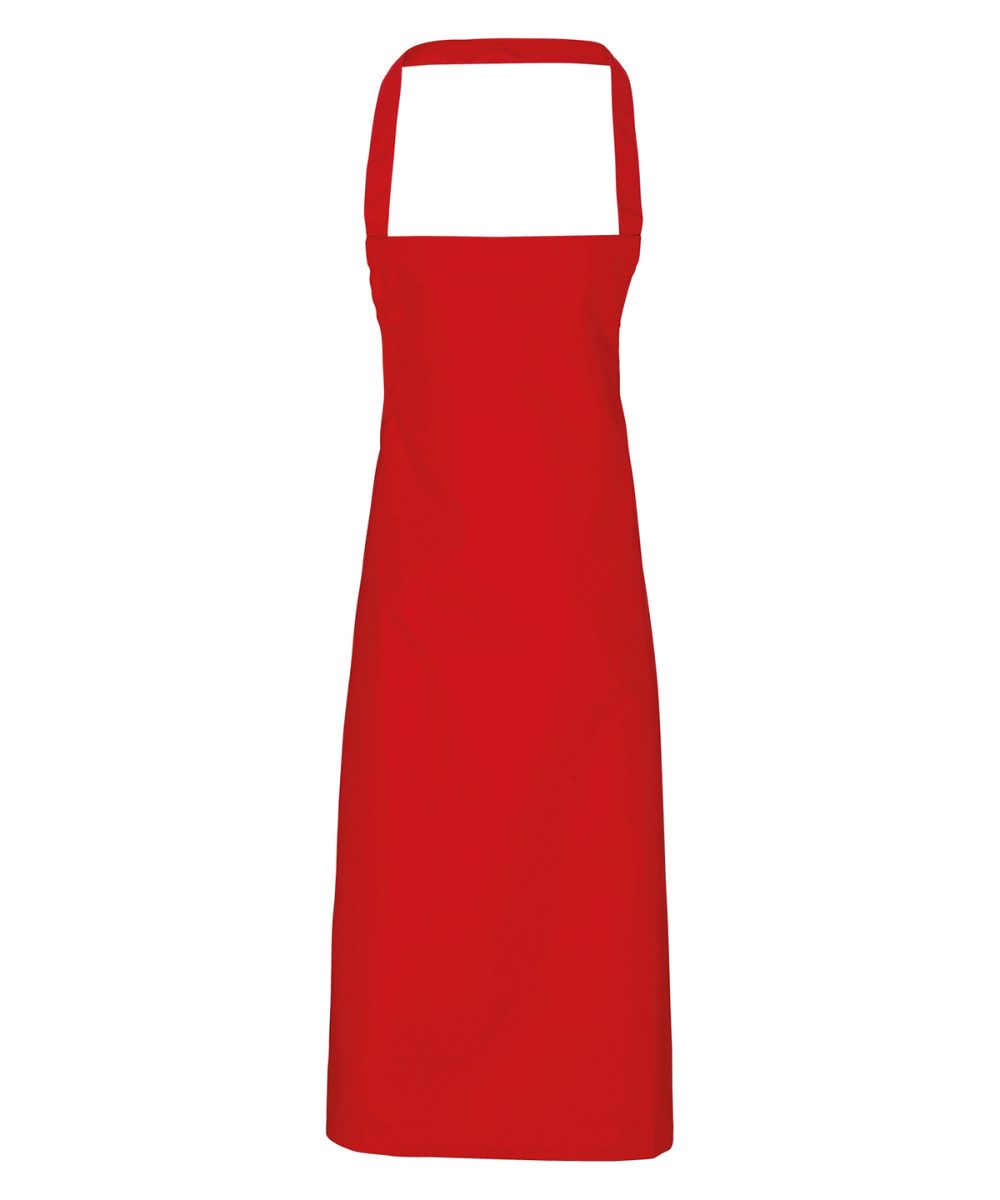 Red 100% Organic Cotton Bib Apron