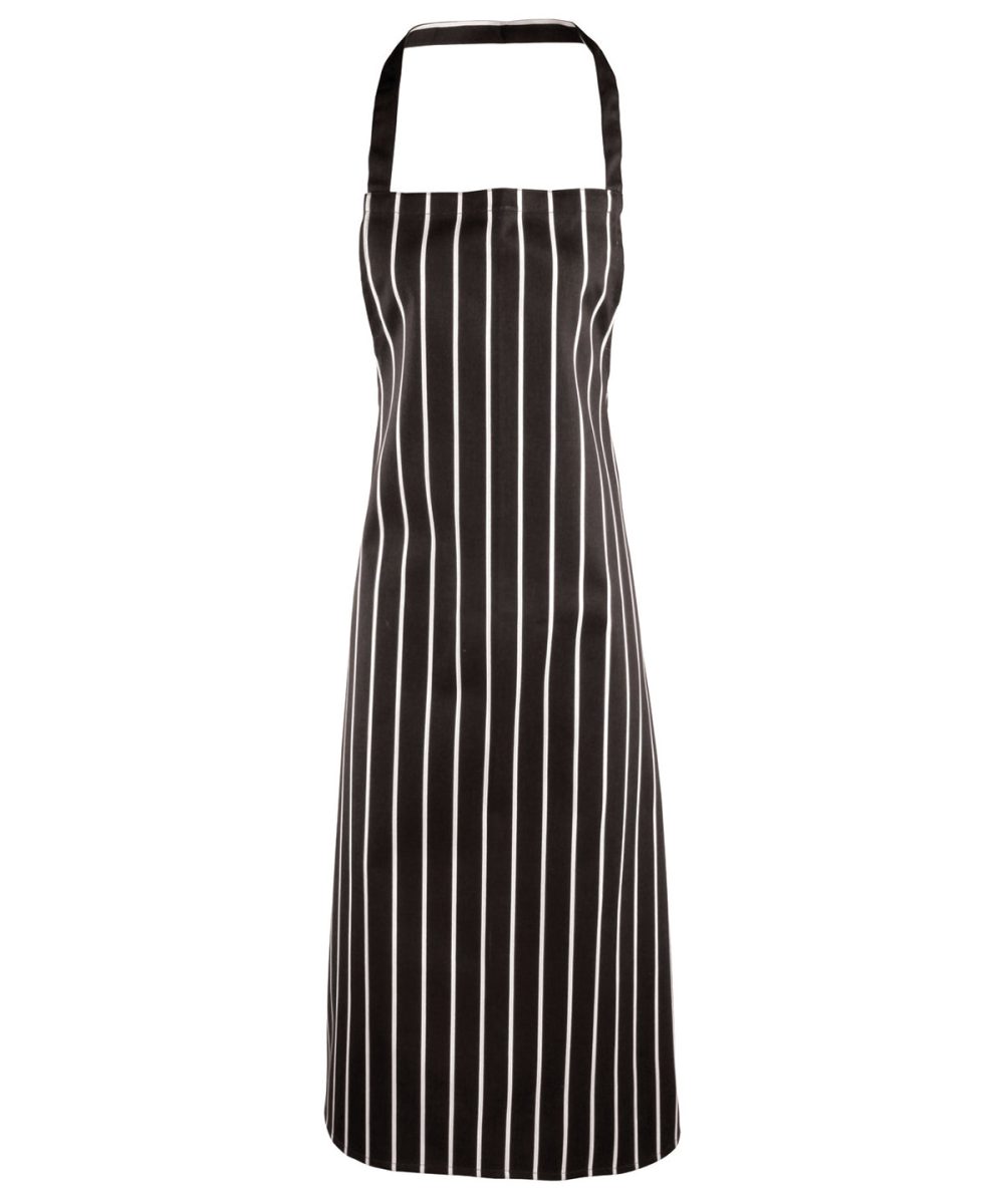 Black/White Striped bib apron