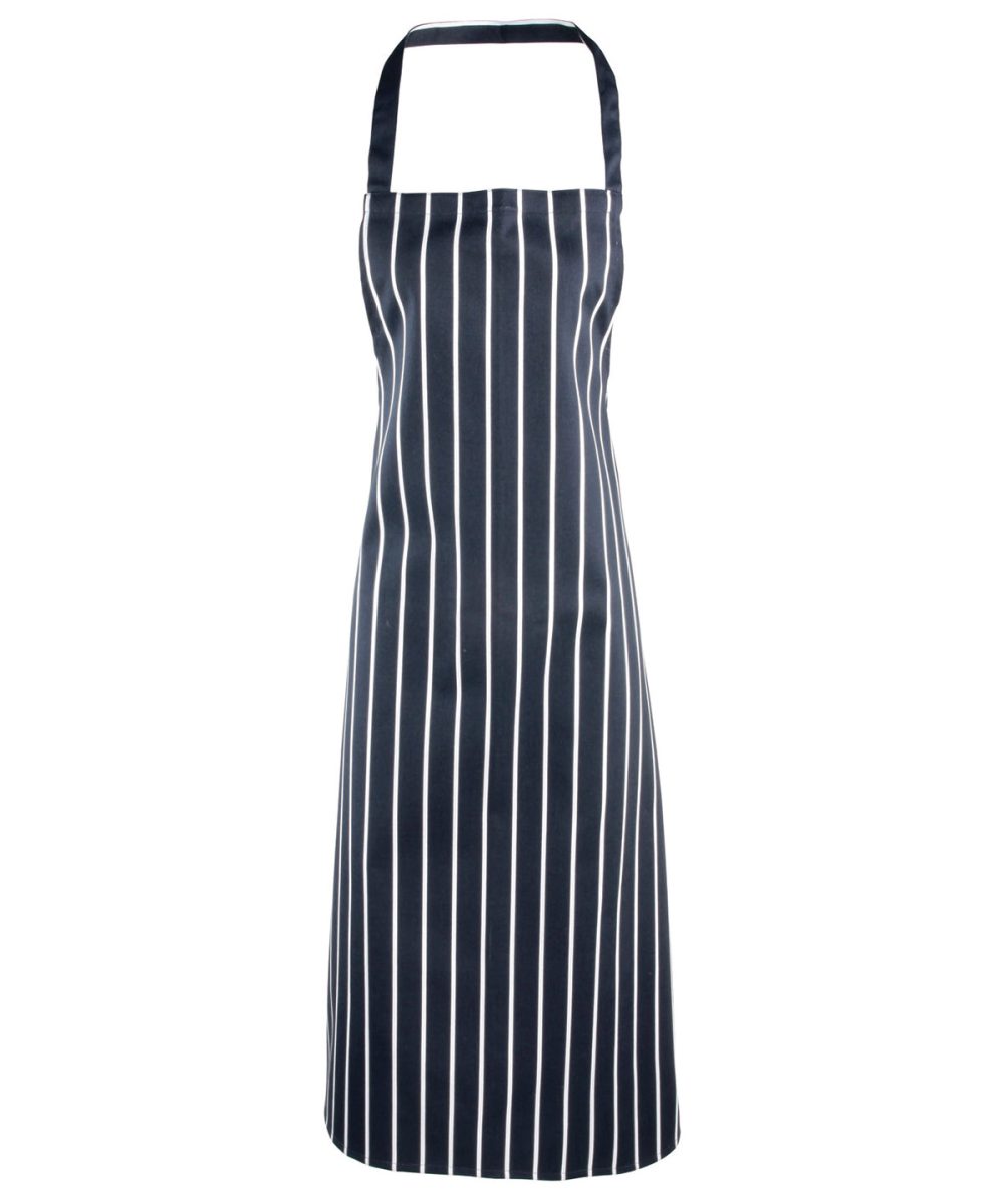 Navy/White Striped bib apron