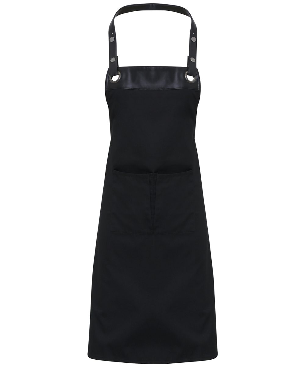 Black/Black Espresso bib apron