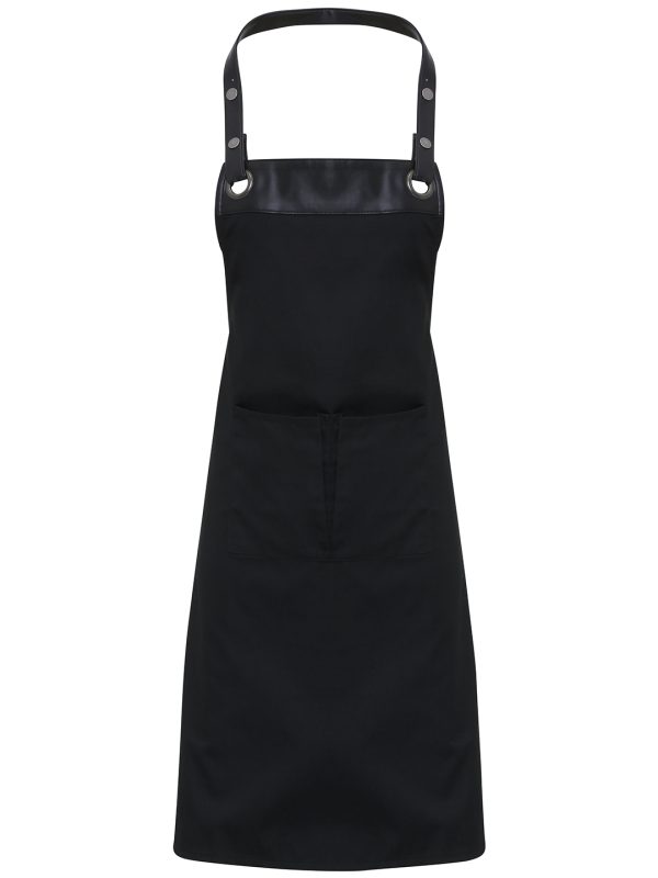 Black/Black Espresso bib apron