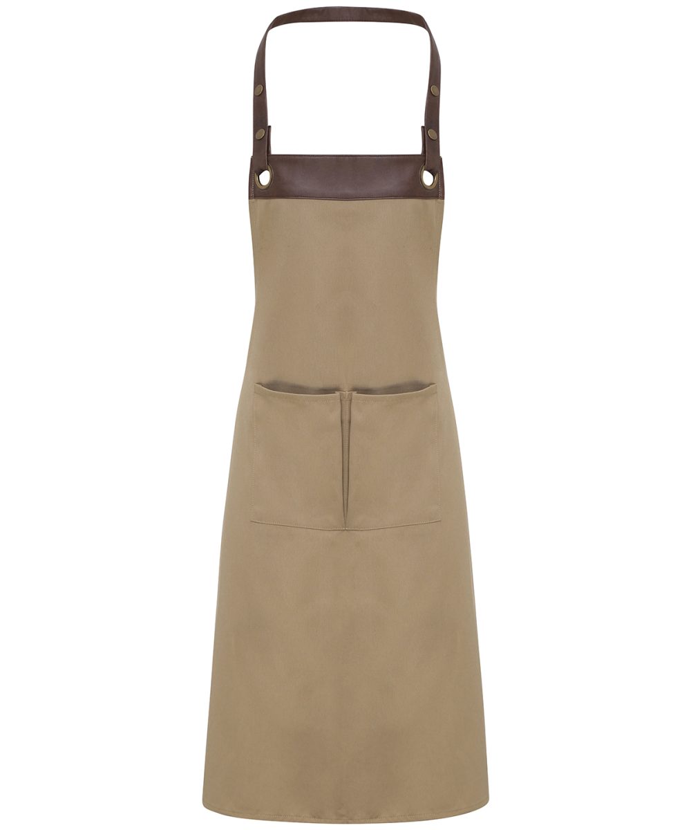 Khaki/Brown Espresso bib apron