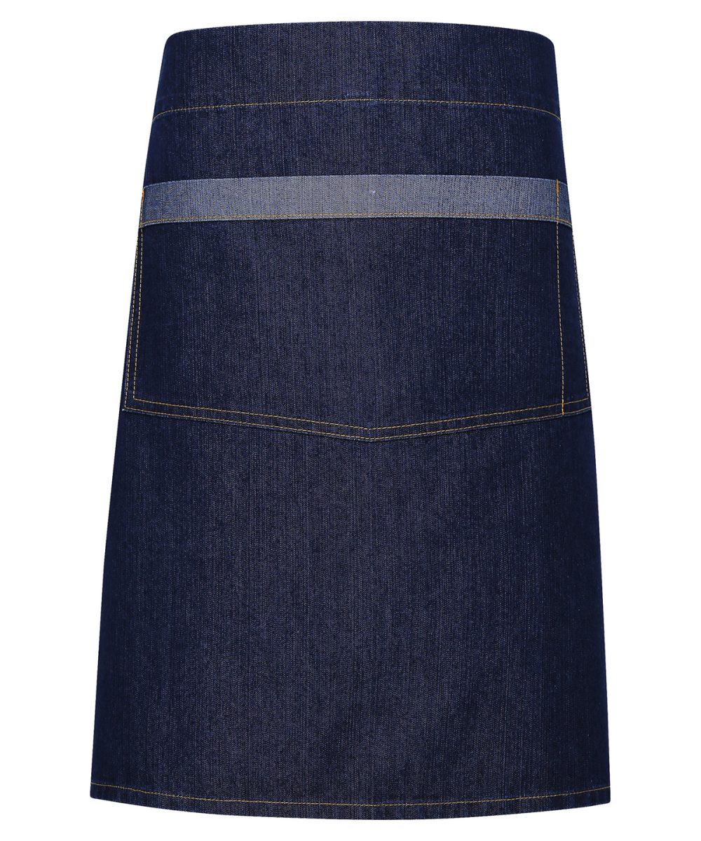 Indigo Denim Domain contrast denim waist apron