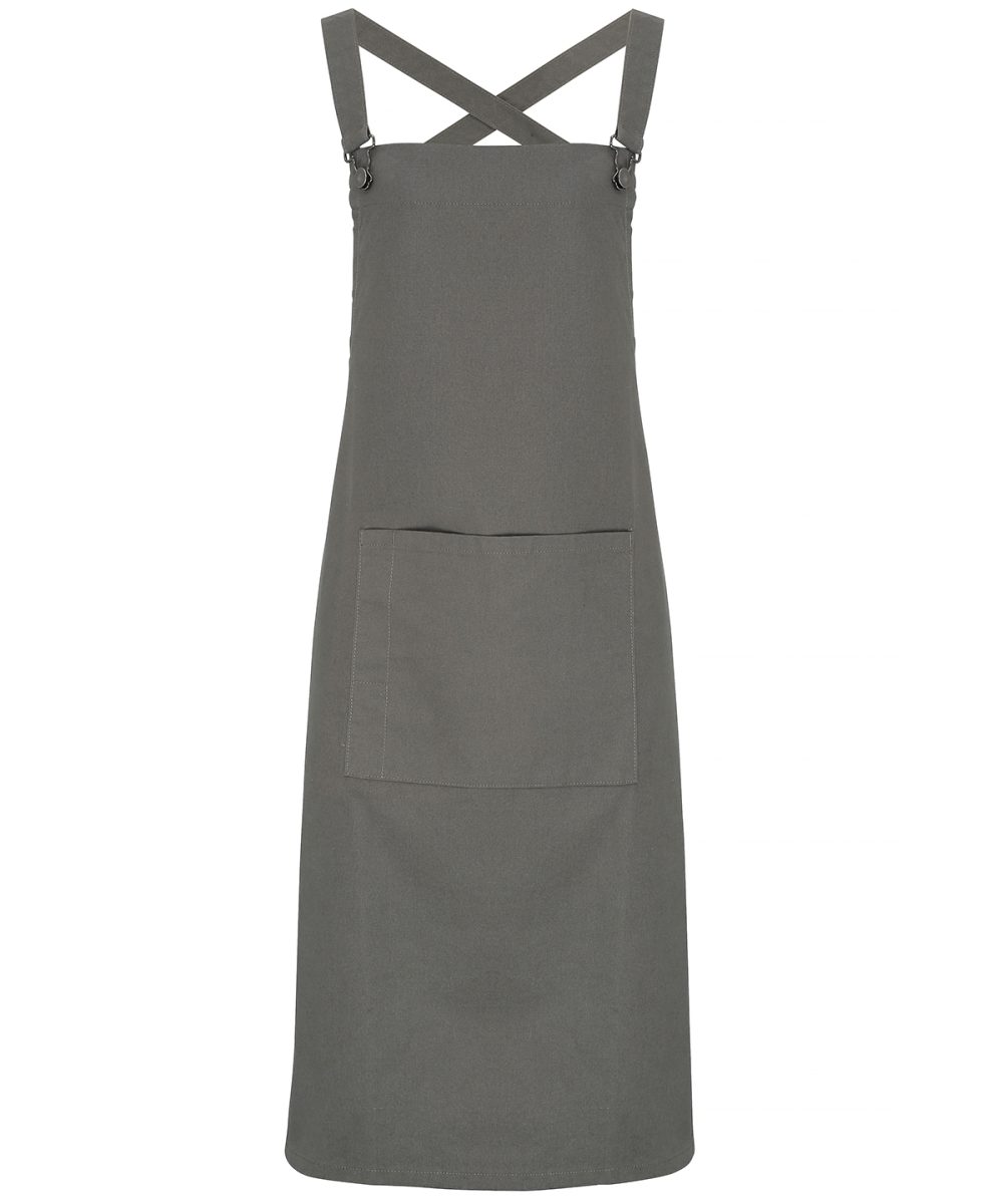 Dark Grey Cross back 'barista' bib apron