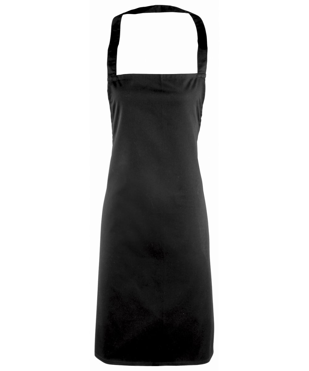 Black Essential bib apron