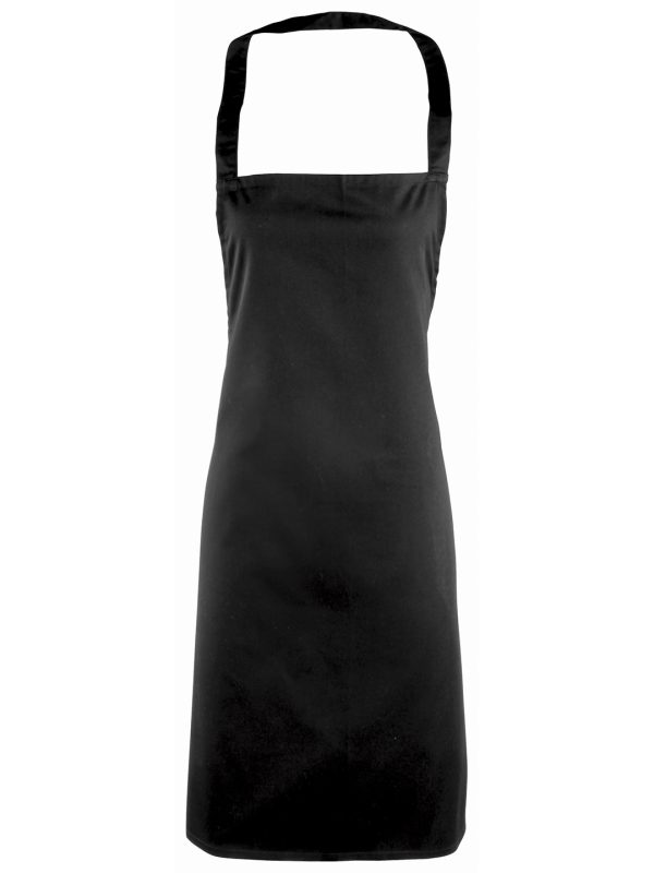 Black Essential bib apron