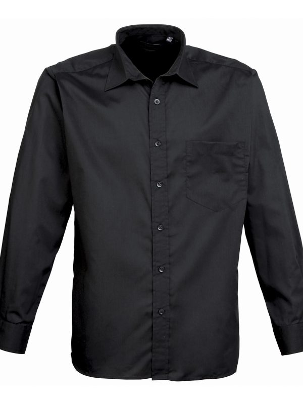 Black Long sleeve poplin shirt