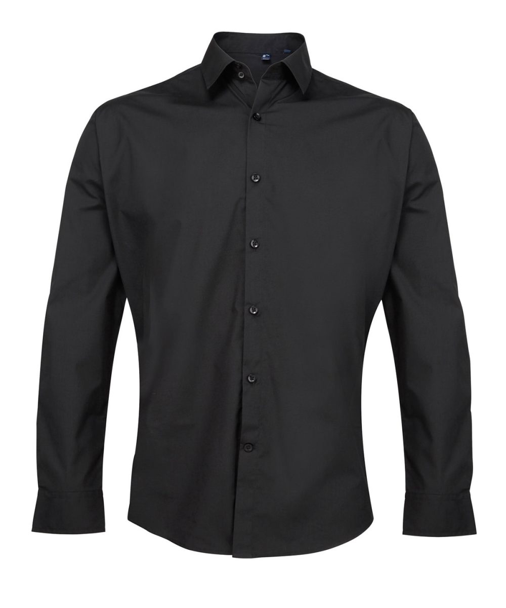 Black Supreme poplin long sleeve shirt