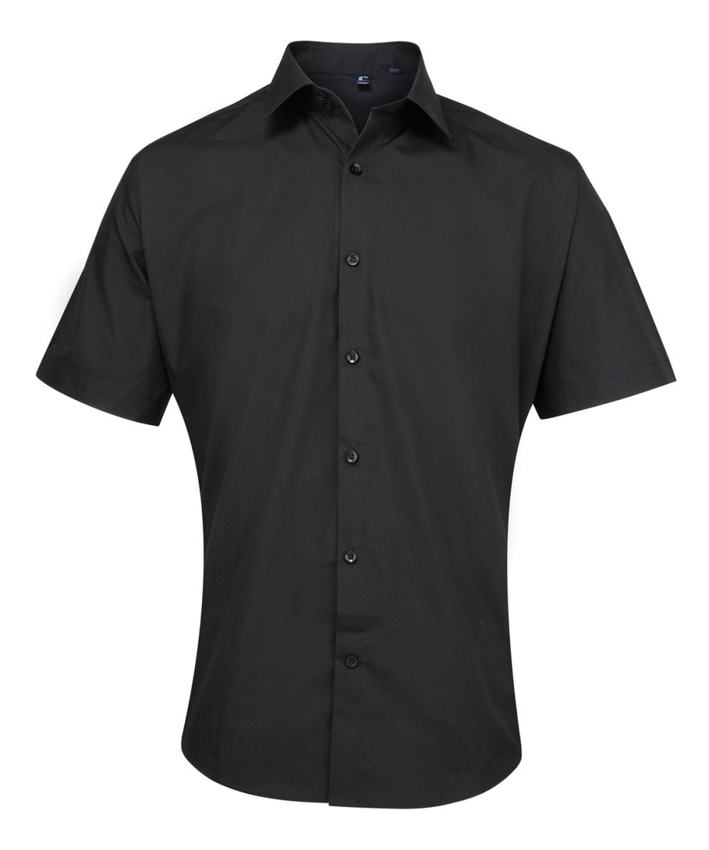 Black Supreme poplin short sleeve shirt