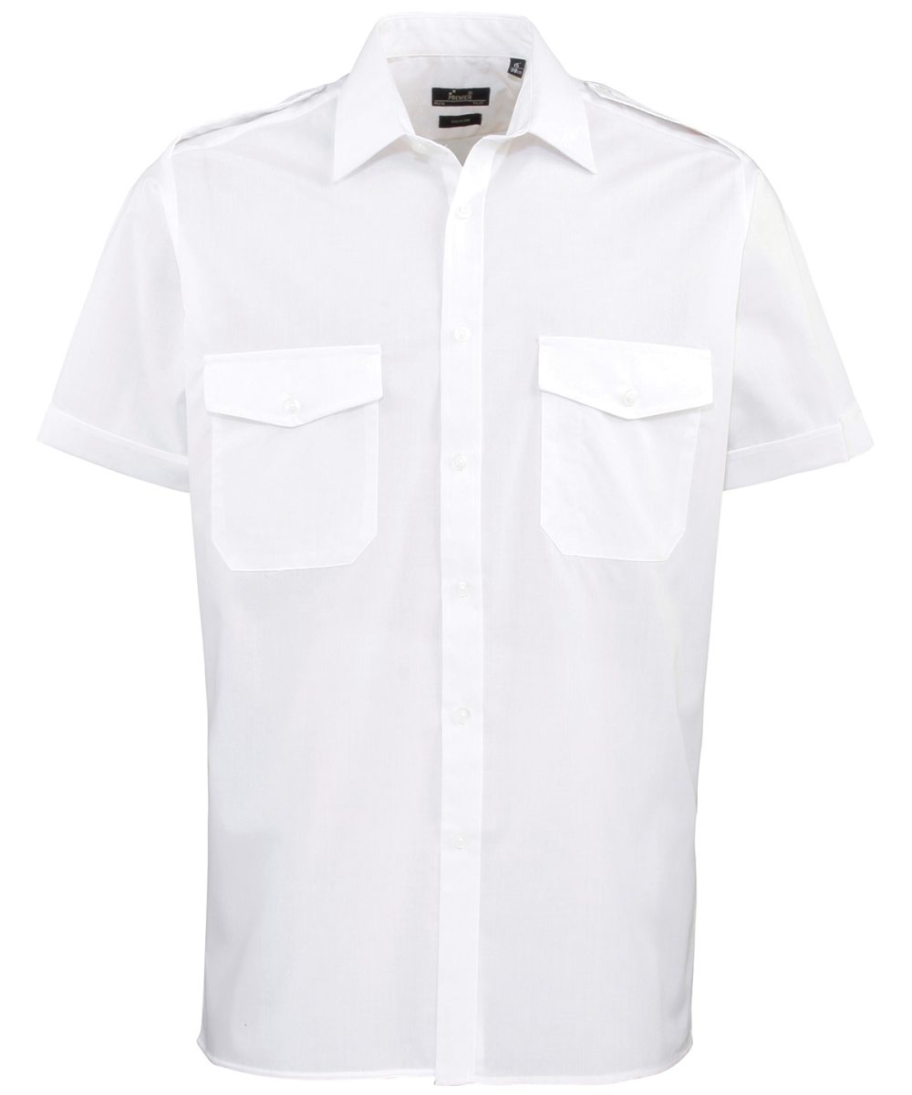 White* Short sleeve pilot shirt