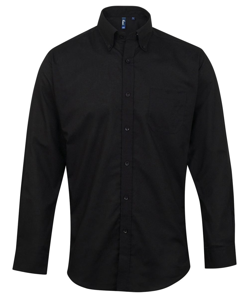 Black Signature Oxford long sleeve shirt