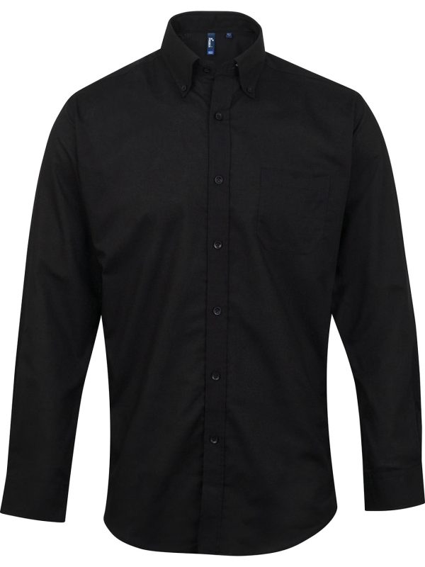 Black Signature Oxford long sleeve shirt