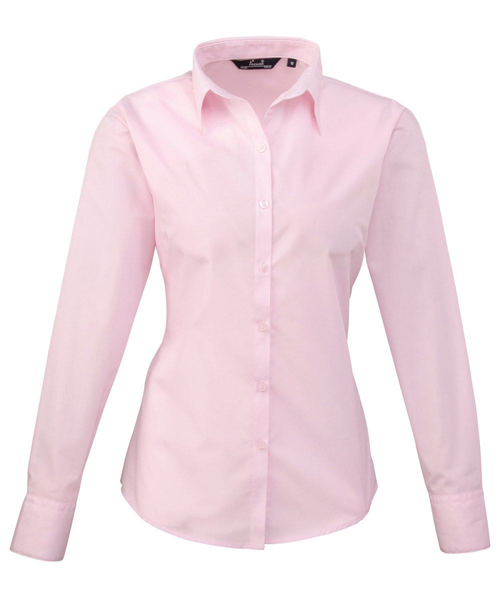 Pink Women's poplin long sleeve blouse