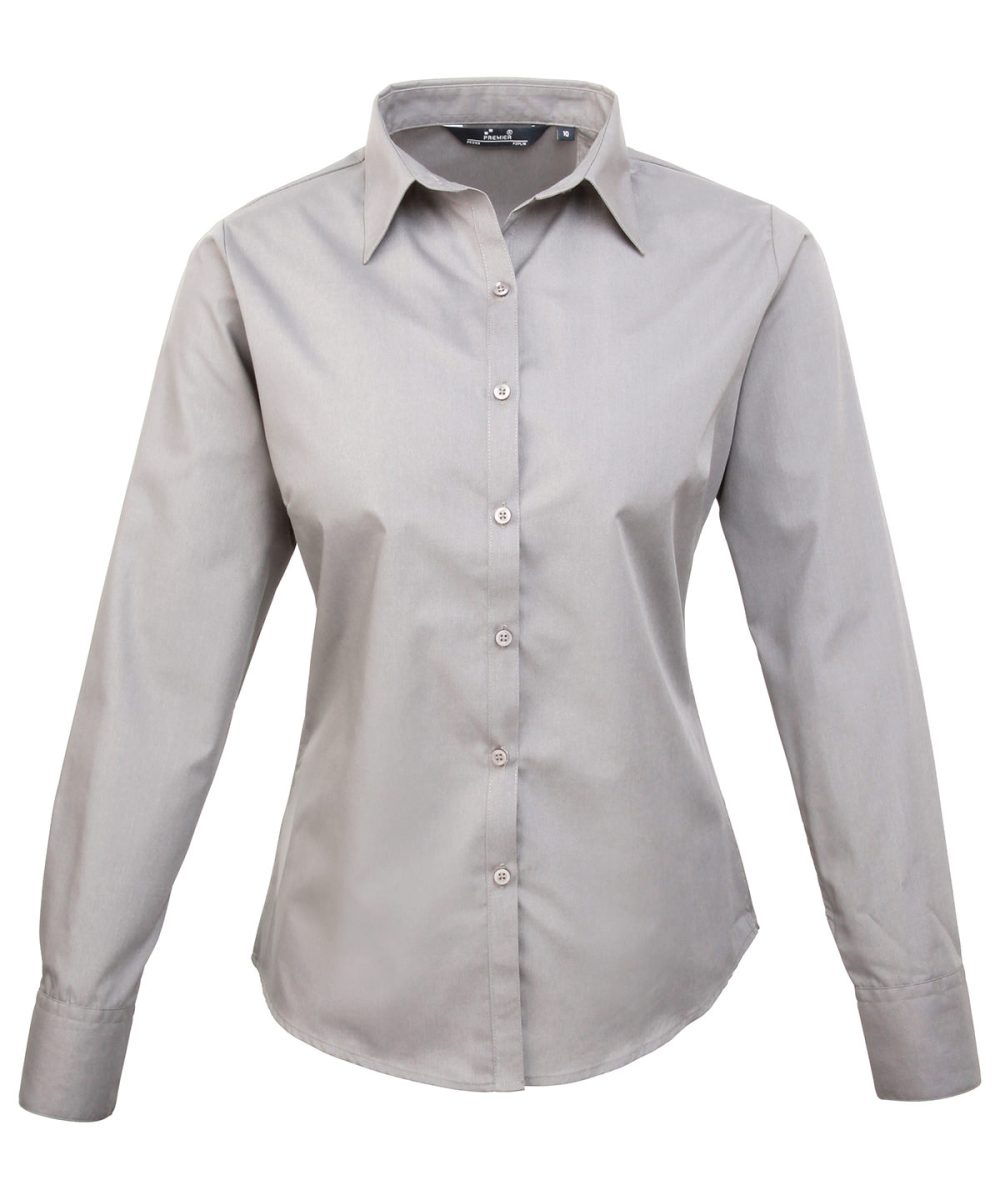 Silver Women's poplin long sleeve blouse