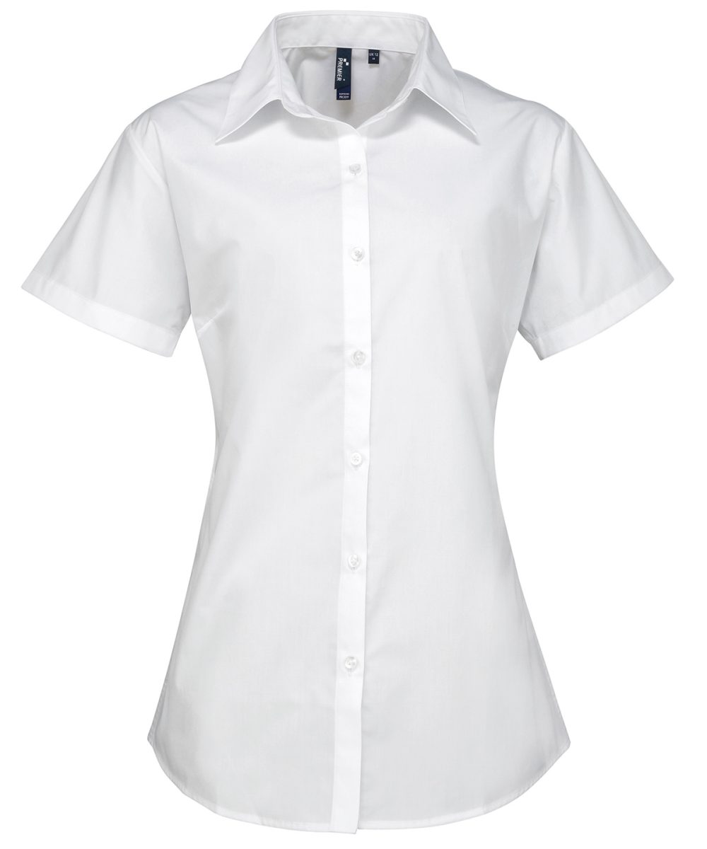 White Women's supreme poplin short sleeve shirt