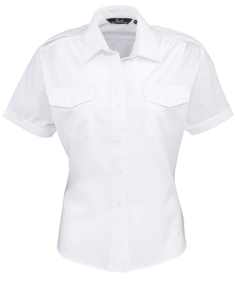 White Women's short sleeve pilot blouse