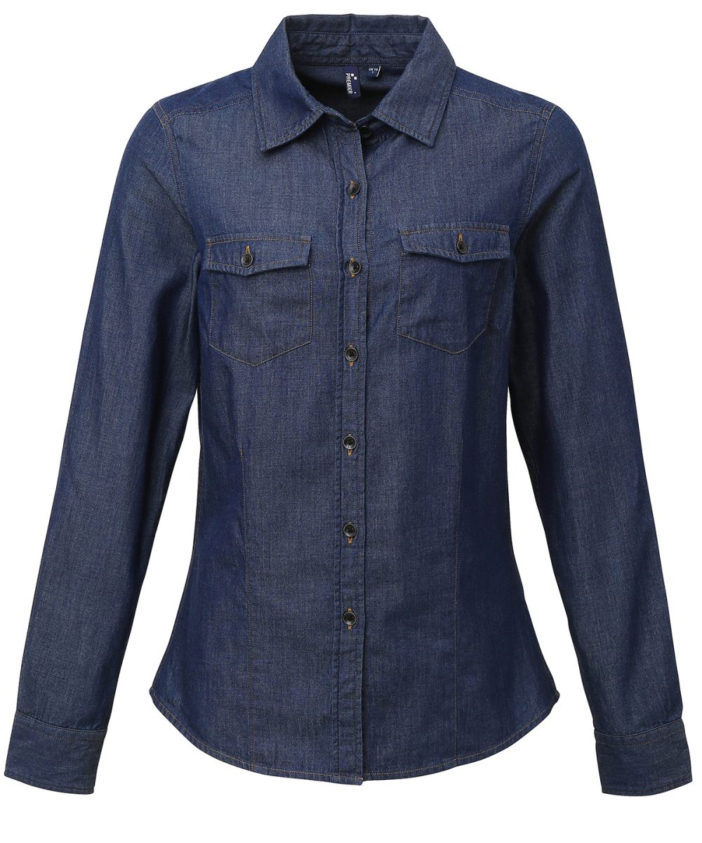 Indigo Denim Women's jeans stitch denim shirt