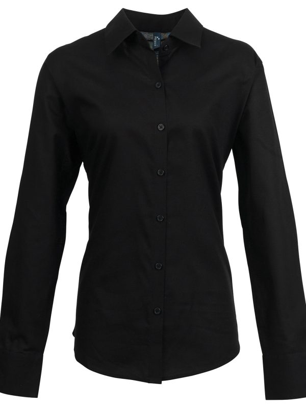 Black Women's signature Oxford long sleeve shirt