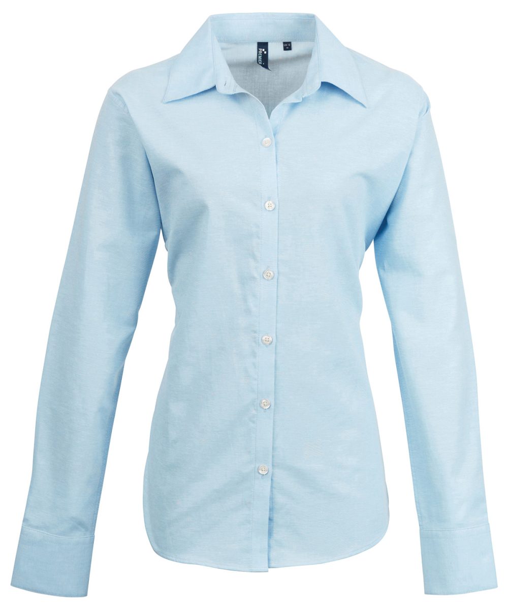 Light Blue Women's signature Oxford long sleeve shirt