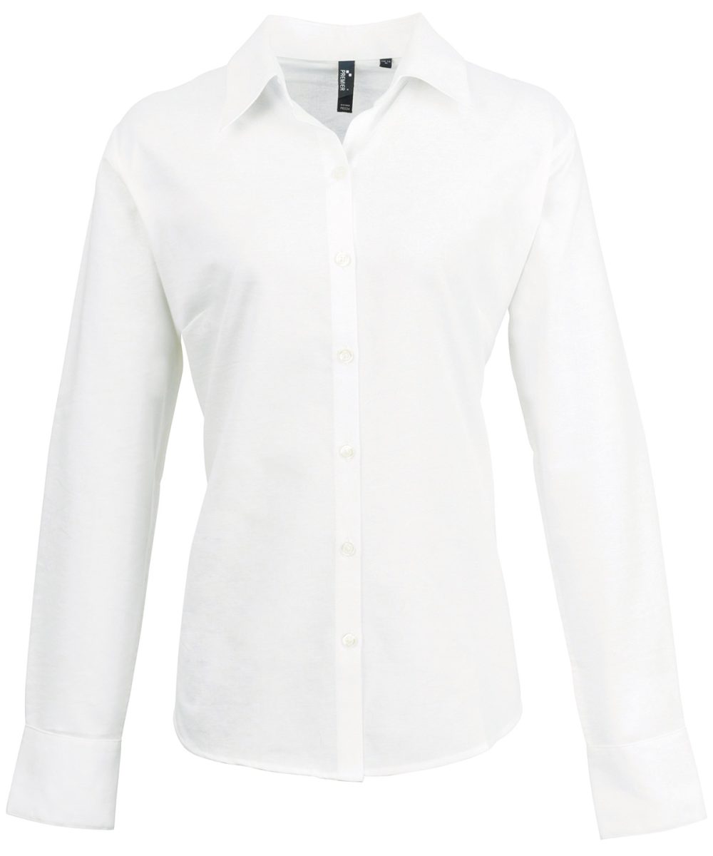 White Women's signature Oxford long sleeve shirt