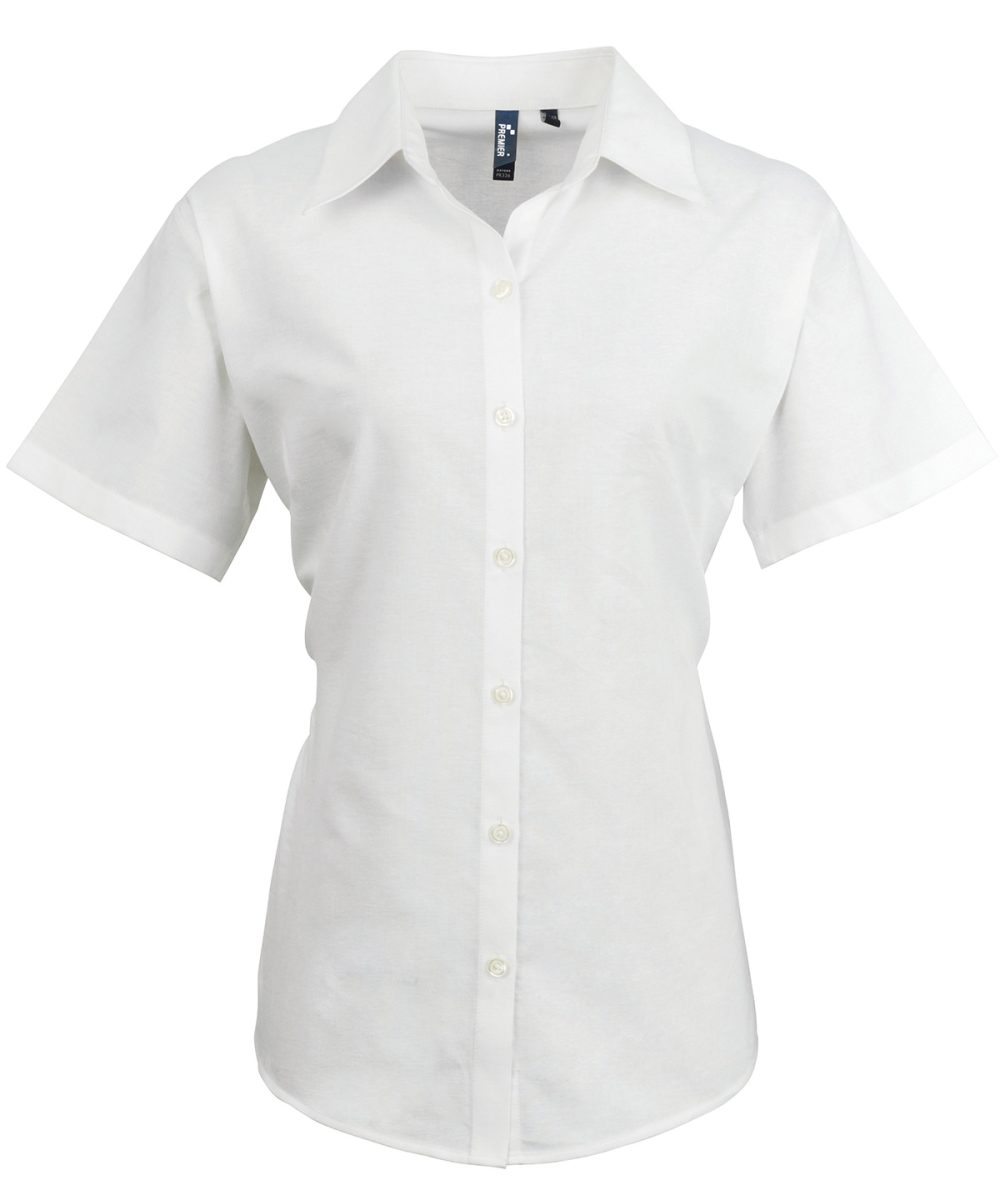 White Women's signature Oxford short sleeve shirt