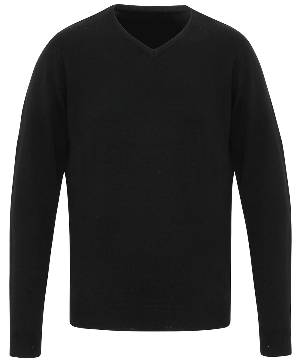 Black 'Essential' acrylic v-neck sweater