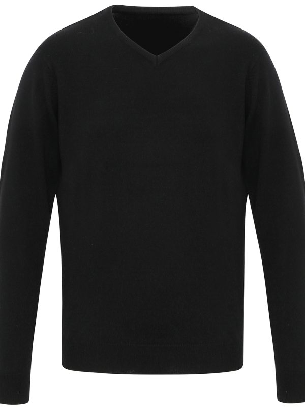 Black 'Essential' acrylic v-neck sweater