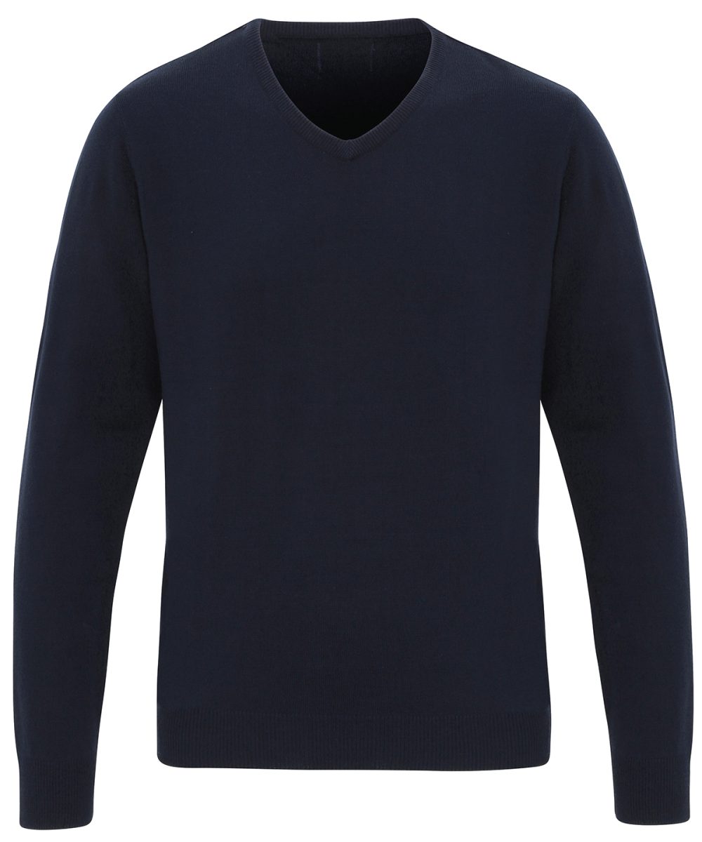 Navy 'Essential' acrylic v-neck sweater