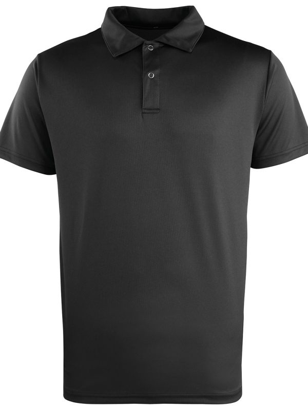 Black Coolchecker® studded polo