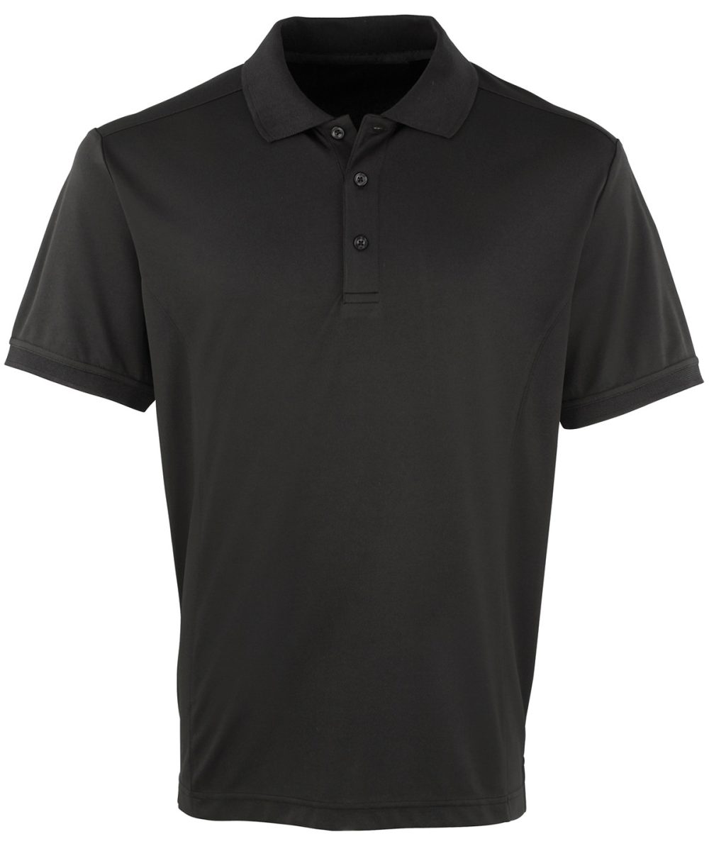 Black Coolchecker® piqué polo