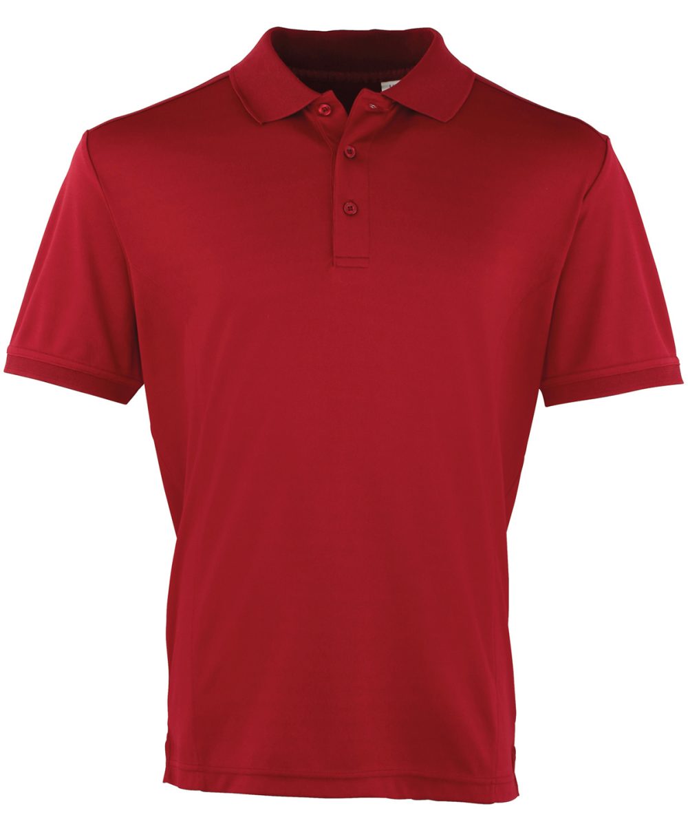 Burgundy Coolchecker® piqué polo