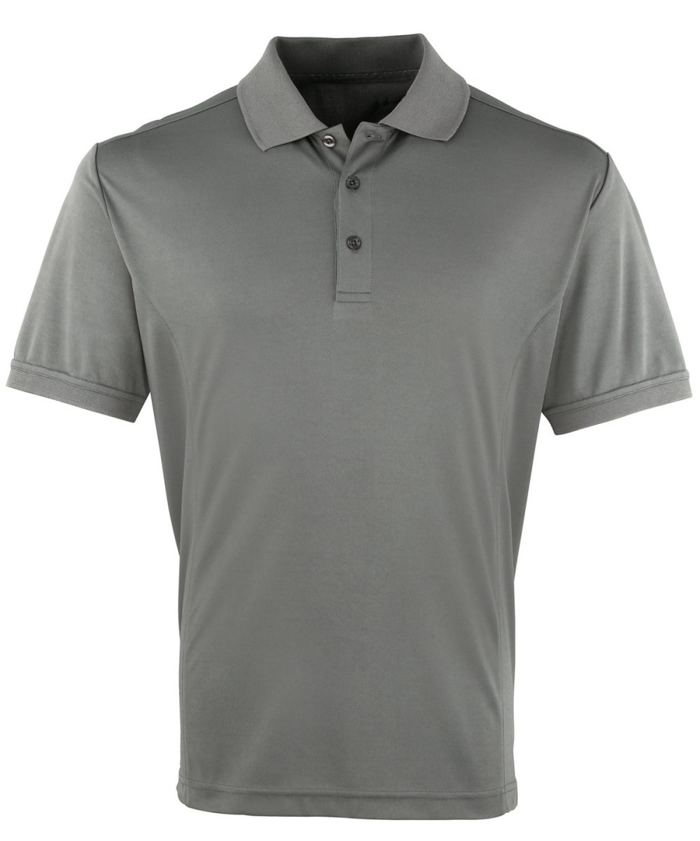 Dark Grey Coolchecker® piqué polo