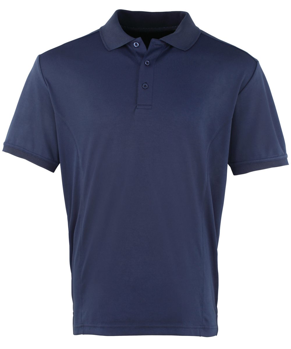 Navy Coolchecker® piqué polo