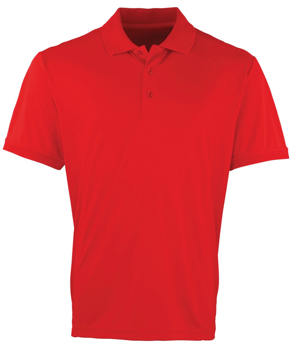 Red Coolchecker® piqué polo