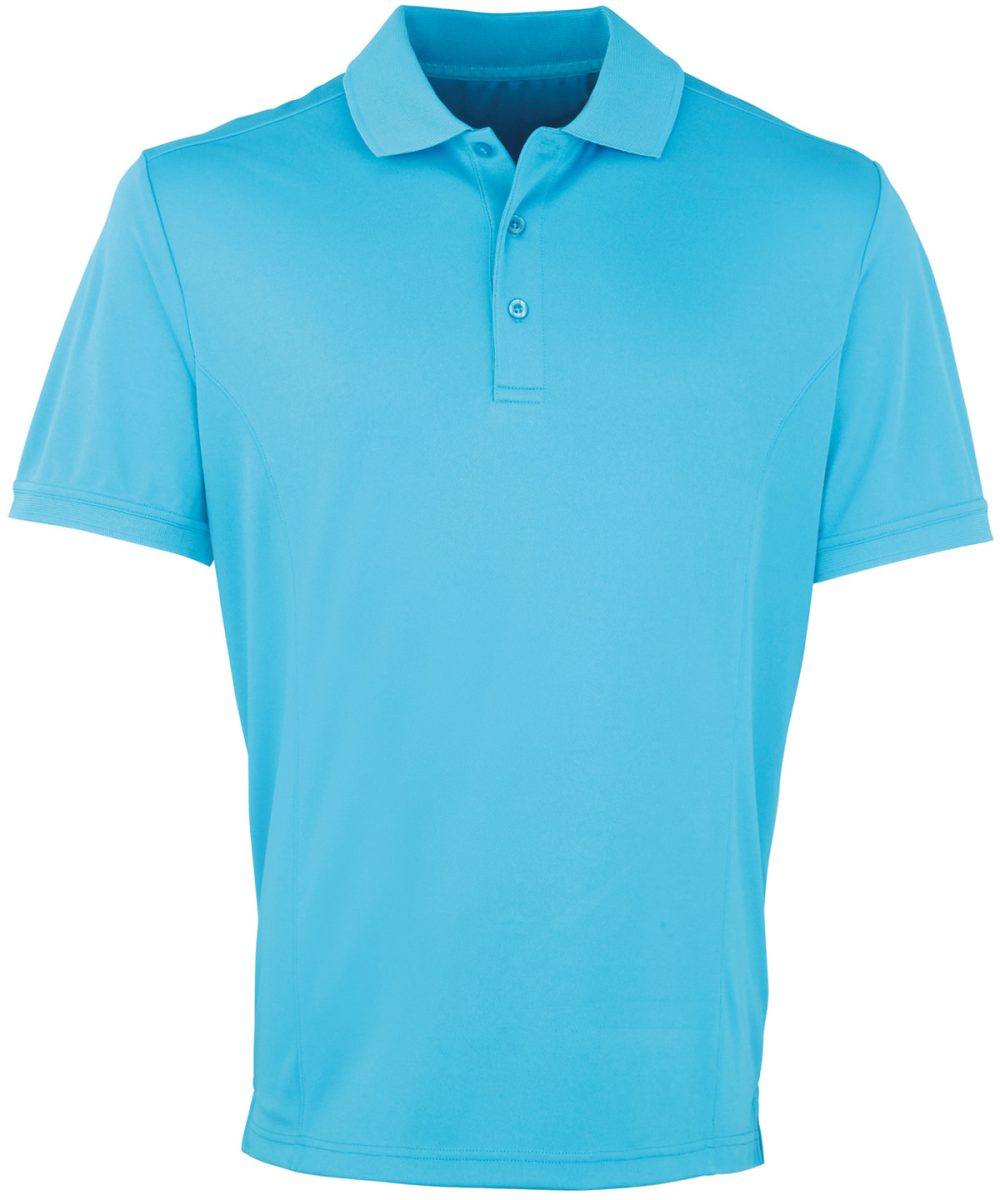 Turquoise Coolchecker® piqué polo