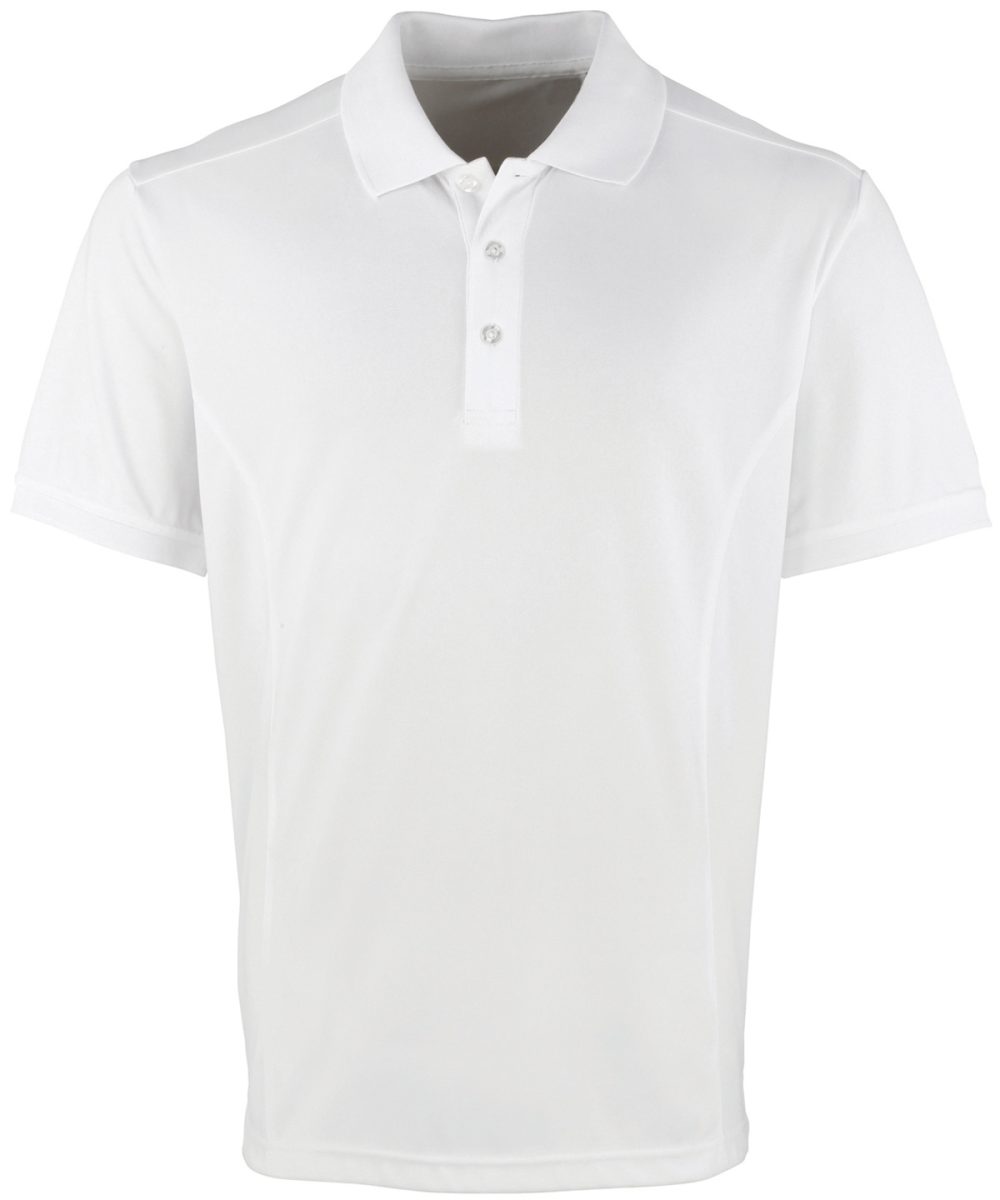 White Coolchecker® piqué polo