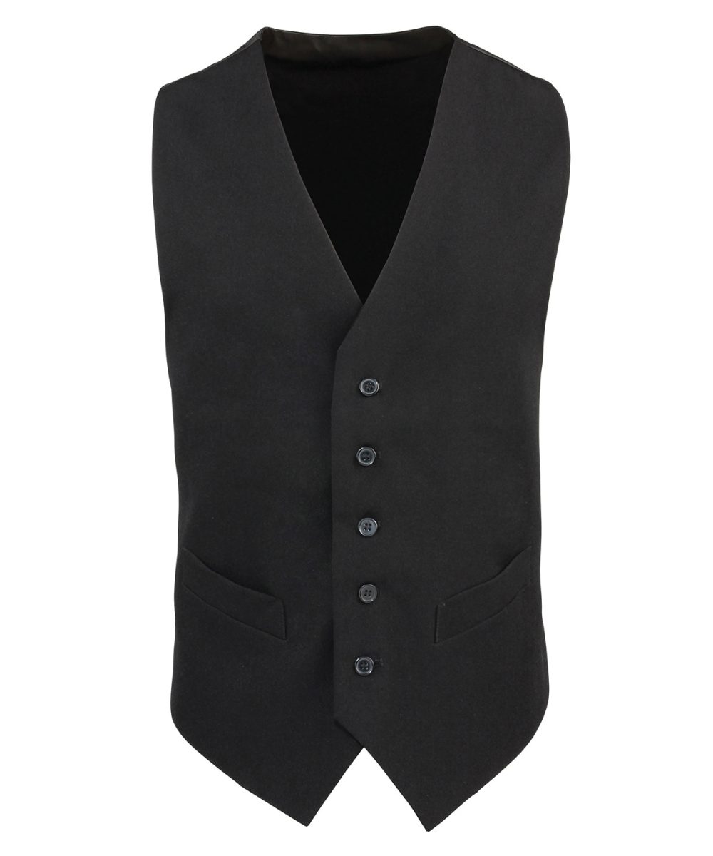 Black Lined polyester waistcoat