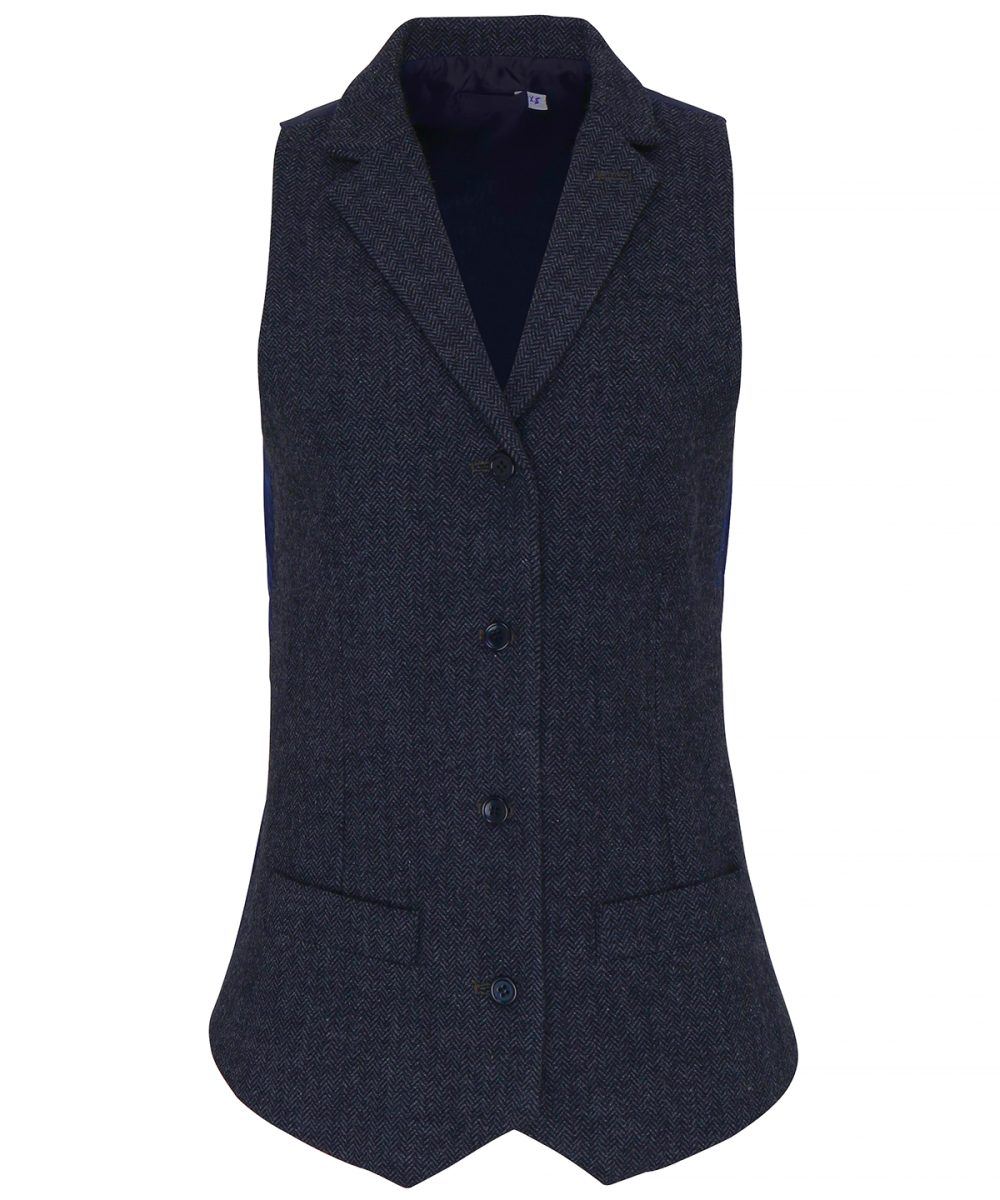 Navy Women's herringbone waistcoat