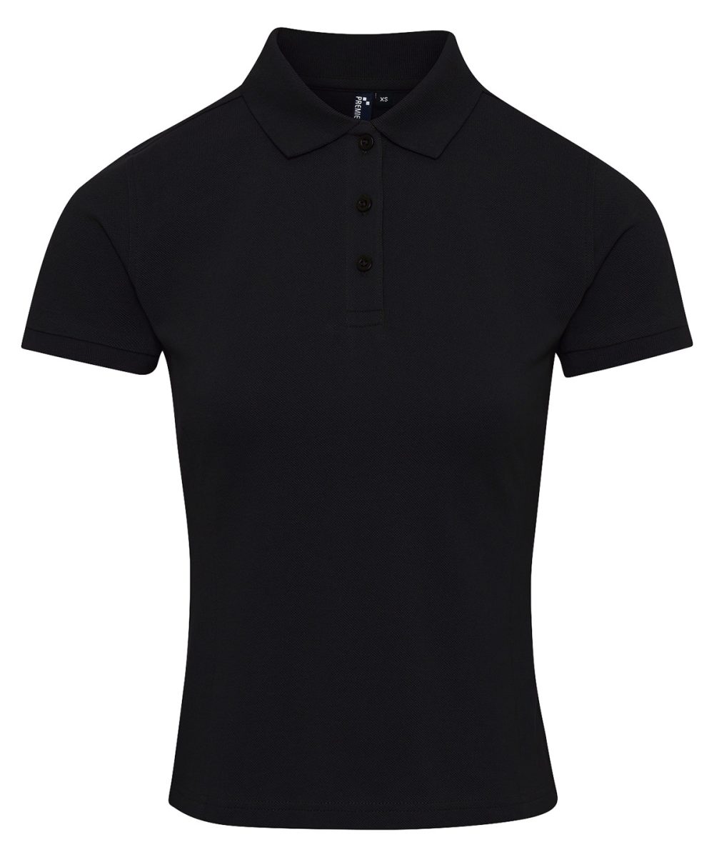 Black* Women's Coolchecker® plus piqué polo