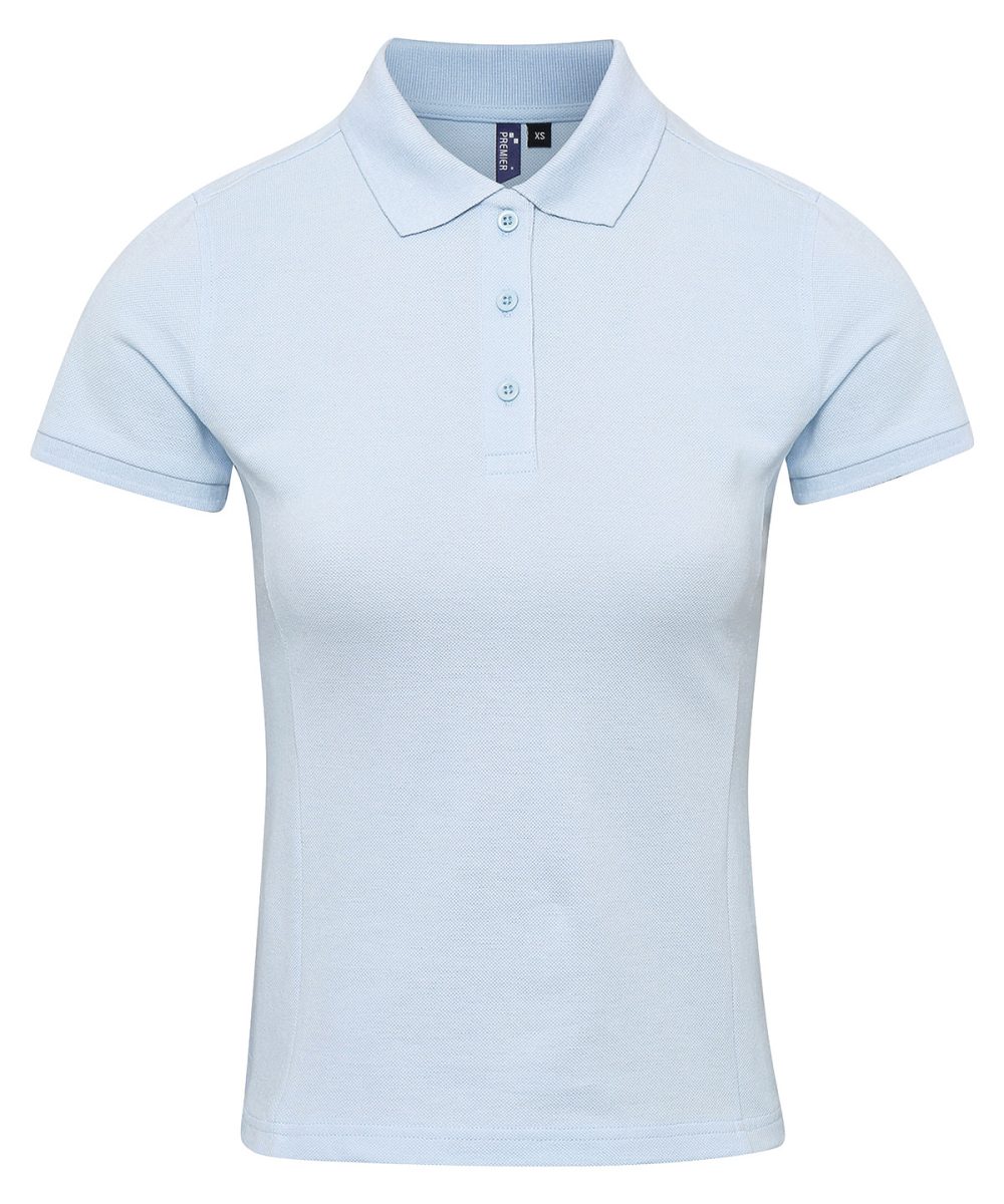 Light Blue Women's Coolchecker® plus piqué polo