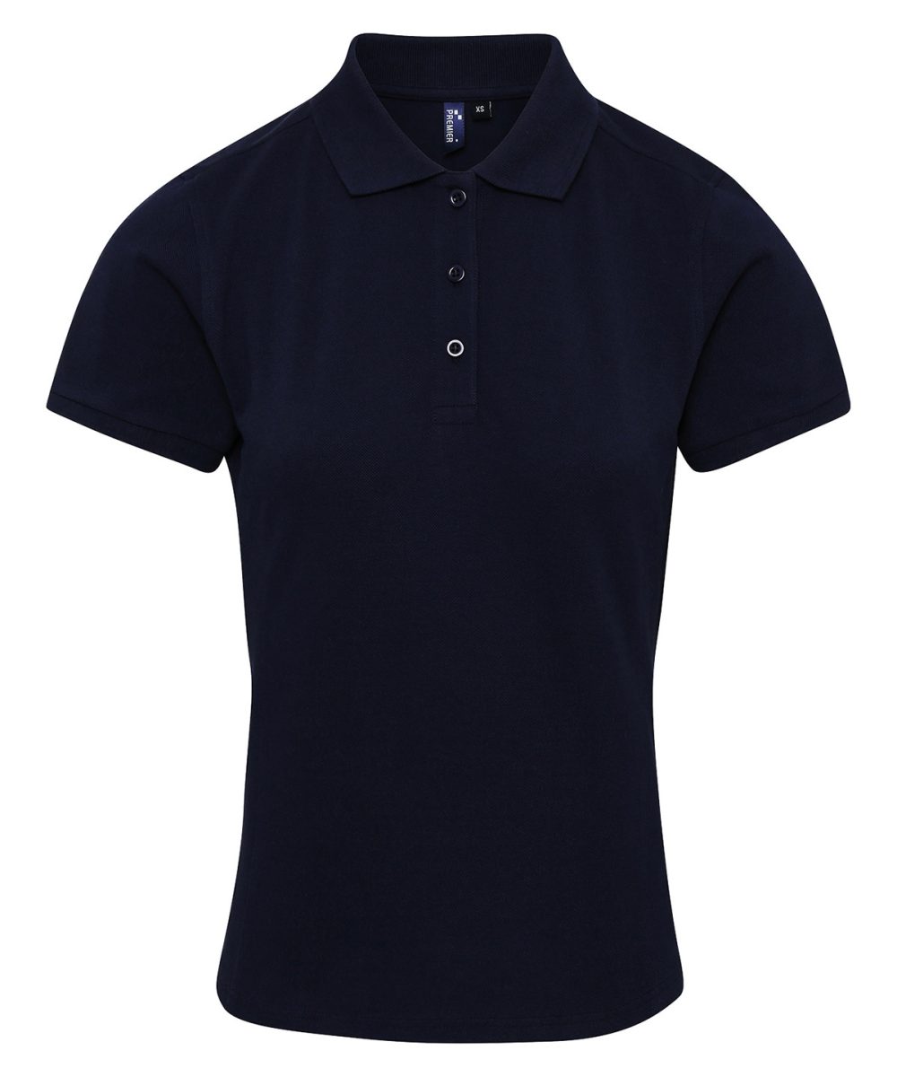 Navy* Women's Coolchecker® plus piqué polo