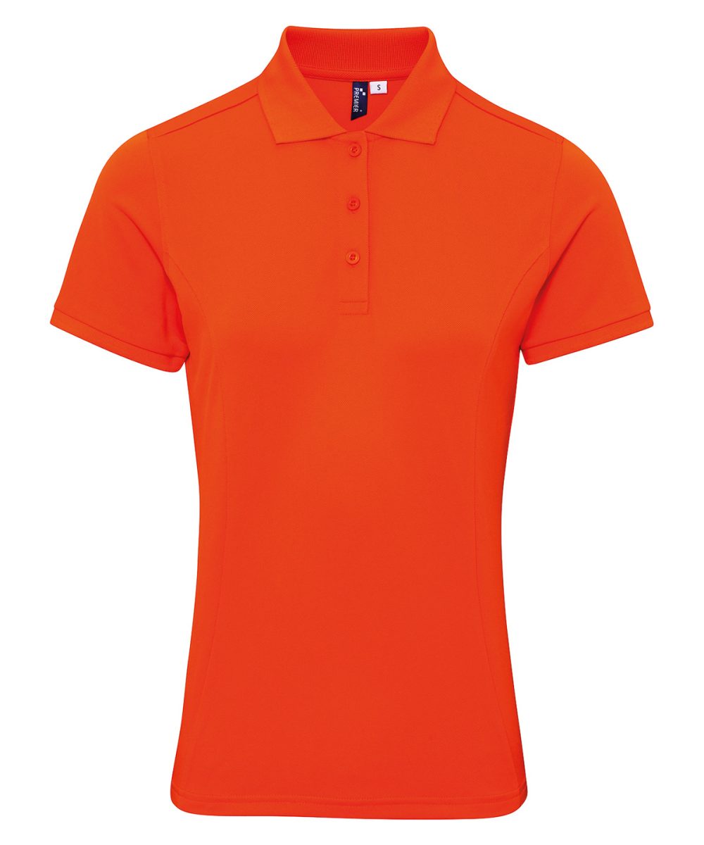 Orange Women's Coolchecker® plus piqué polo