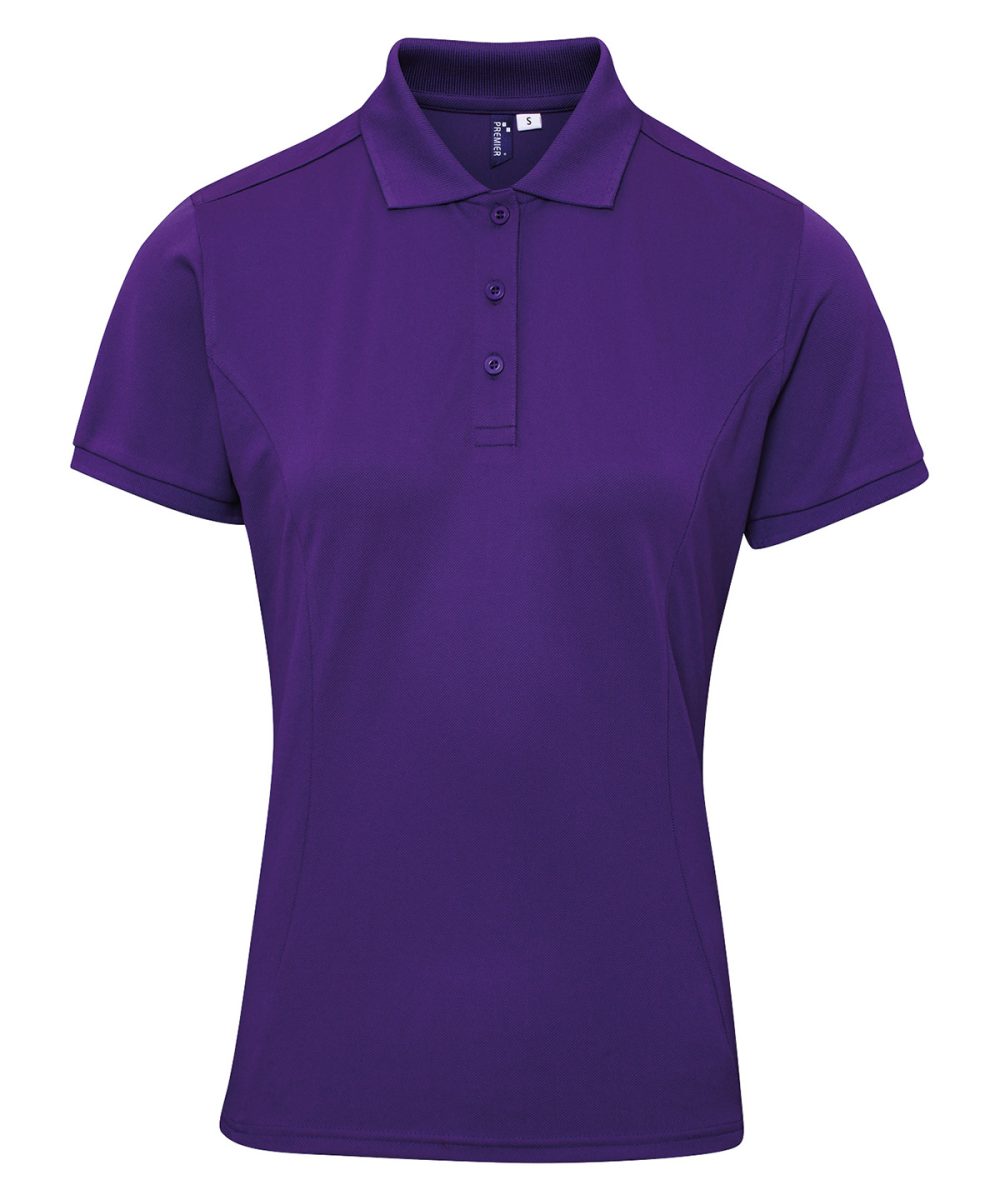 Purple Women's Coolchecker® plus piqué polo