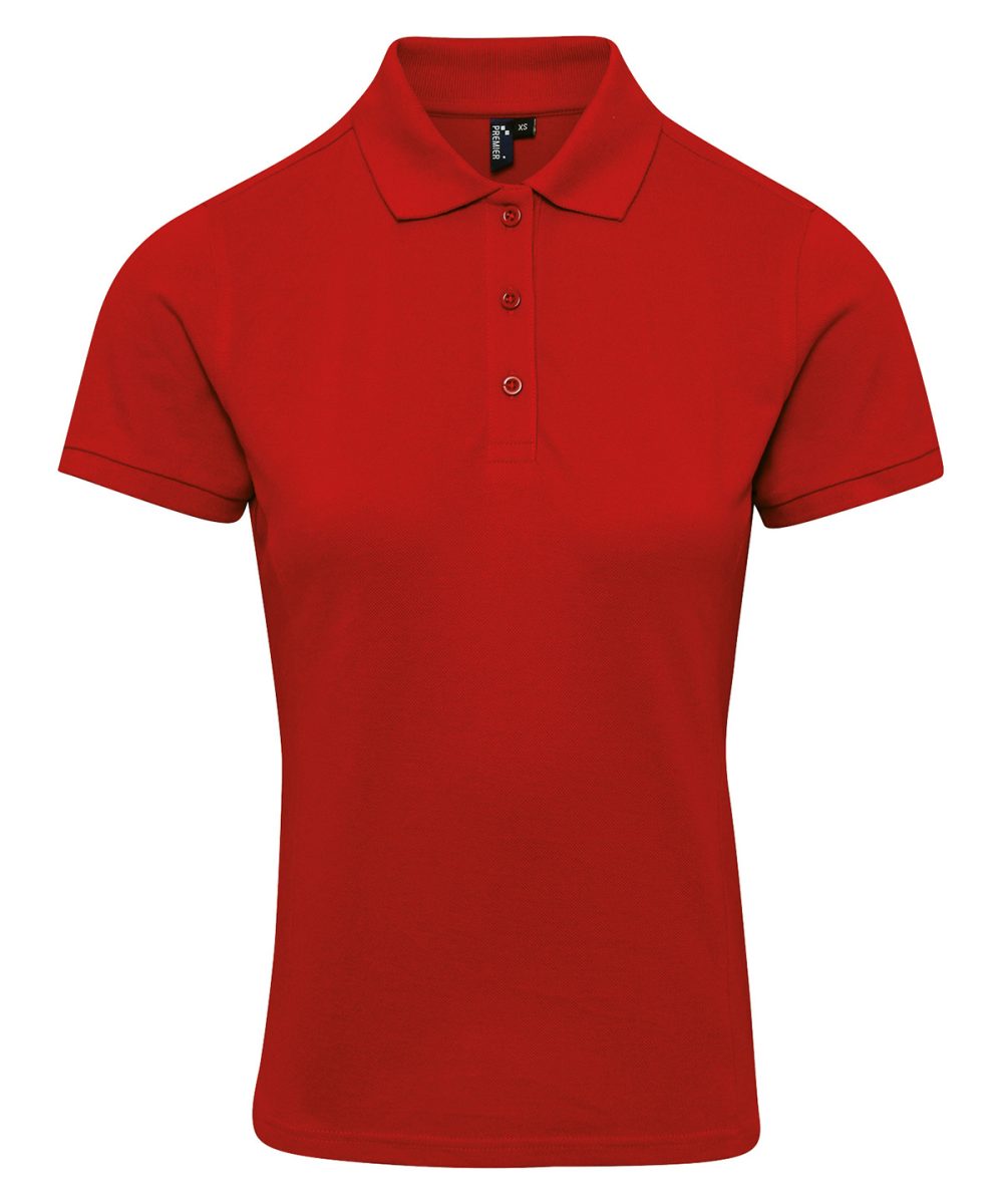 Red Women's Coolchecker® plus piqué polo